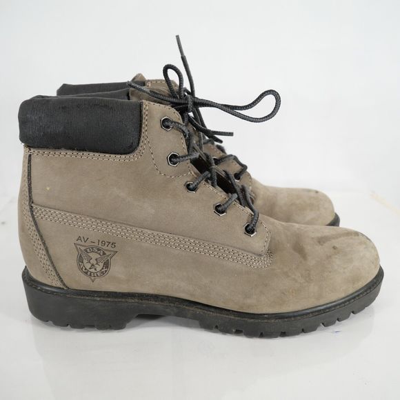 AVIREX USA Women's Hiking Boots Gray Suede Leather Top Upper AVB30032-06 Size 6 - Picture 1 of 14